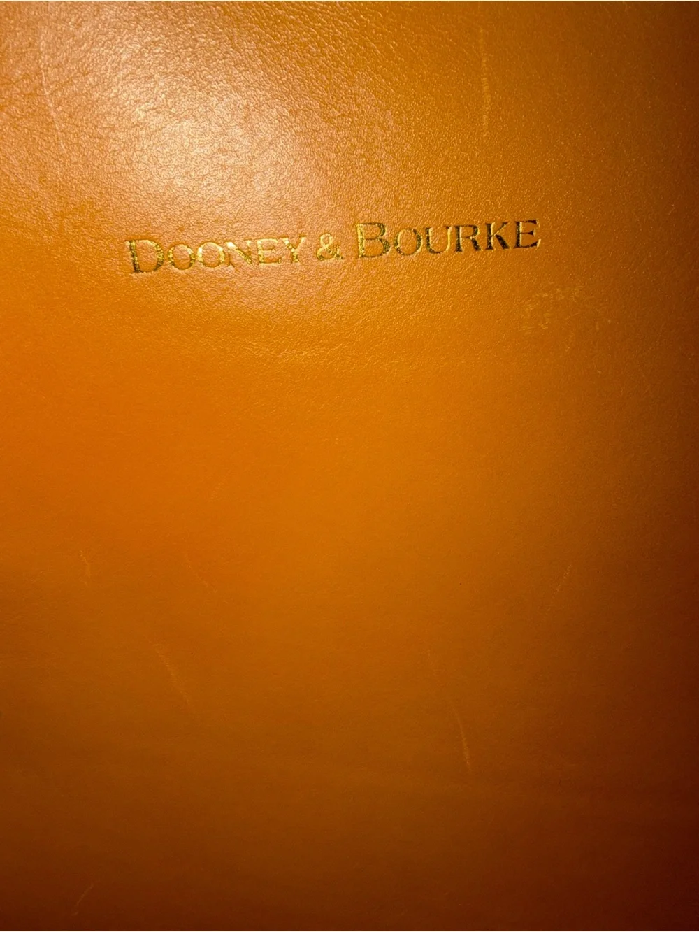 Dooney & Bourke Bright Orange Smooth Leather Tote